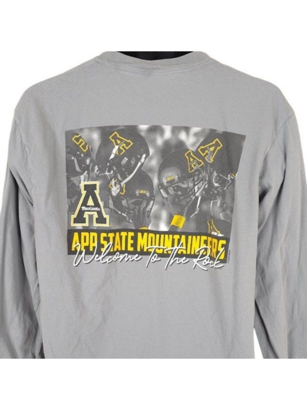 App State Mountaineers Football T Shirt Mens Size Large Gray Appalachian NCAA